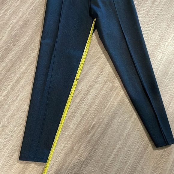 Zara Women Ankle Pant ls Medium Dark Chambray Classic Contemporary Preppy - Picture 10 of 11